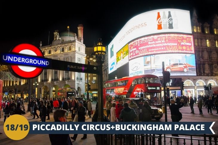 LONDON BY NIGHT: un salto all'Hard Rock Cafè Store a Piccadilly Circus per poi ammirare Buckingham Palace di notte!