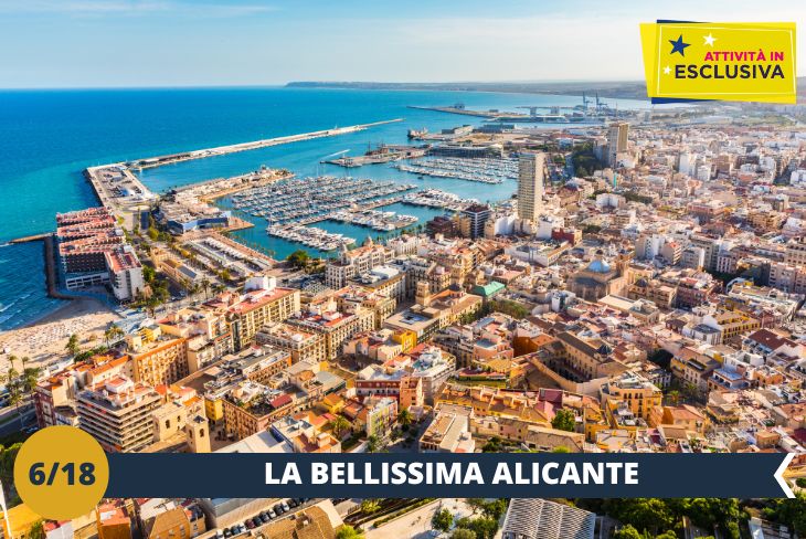 ESCURSIONE INTERA GIORNATA: Visiteremo la città di Alicante con le sue stradine pittoresche, le chiese di pregiato valore artistico e una fortezza a picco sul mare. Al ritorno ci fermeremo ad ammirare il magnifico Faro di Albir.
