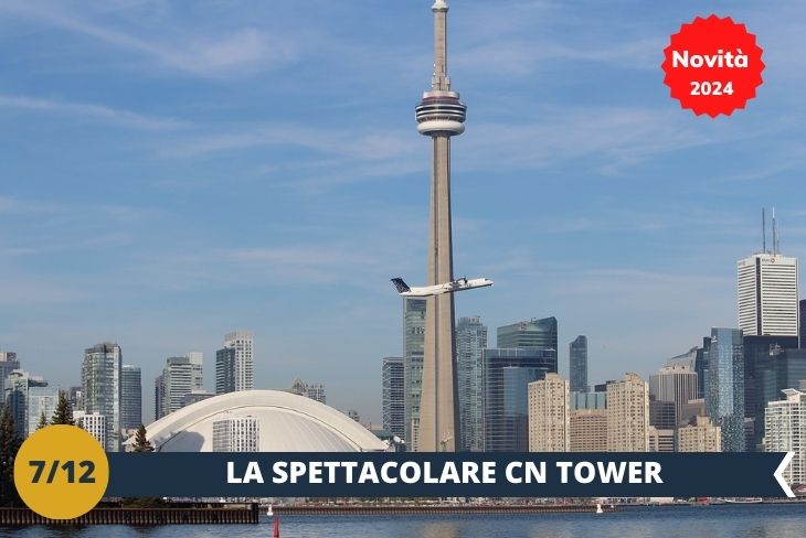 Novità 2024! Visita alla CN Tower! La CN Tower è l'emblema stesso della skyline di Toronto, un'icona imponente che si staglia nel cielo e cattura lo sguardo di chiunque posa lo sguardo su questa città. Questa torre maestosa non è solo una struttura di acciaio e vetro, ma un simbolo di innovazione, audacia e progresso. Con i suoi oltre 550 metri di altezza, la CN Tower si erge come una sentinella sopra la città, offrendo panorami spettacolari che abbracciano l'intero orizzonte di Toronto e oltre. Ma la CN Tower non è solo un'attrazione turistica, è anche una meraviglia ingegneristica. La sua struttura slanciata e la sua resistenza agli agenti atmosferici più estremi sono un tributo alla scienza e alla tecnologia. È un simbolo di orgoglio nazionale, una dichiarazione di ingegnosità e determinazione che ha reso Toronto un punto di riferimento mondiale. (escursione mezza giornata)